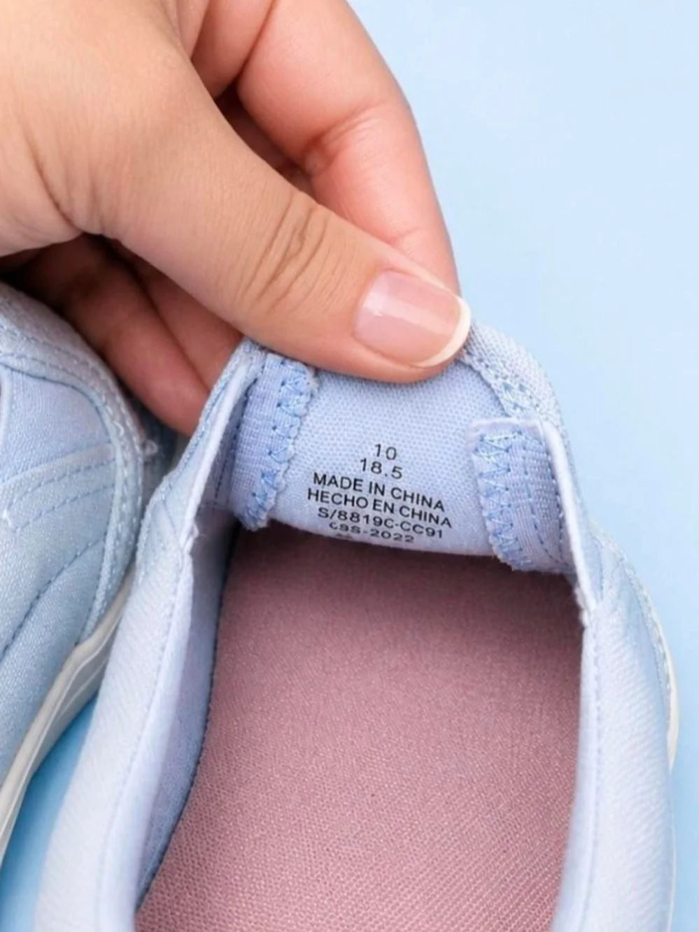 Old Navy Kids Slip-On Sneakers with Iridescent Mermaid Scale Detail - Light Blue